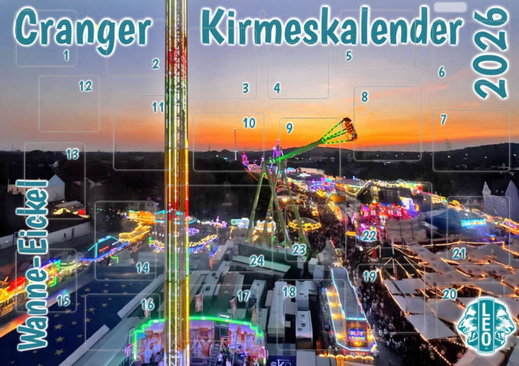 Mit dem traditionellen Kirmeskalender des Leo-Clubs „Dickköppe“ Wanne-Eickel steigt die Vorfreude auf die Cranger Kirmes 2026.