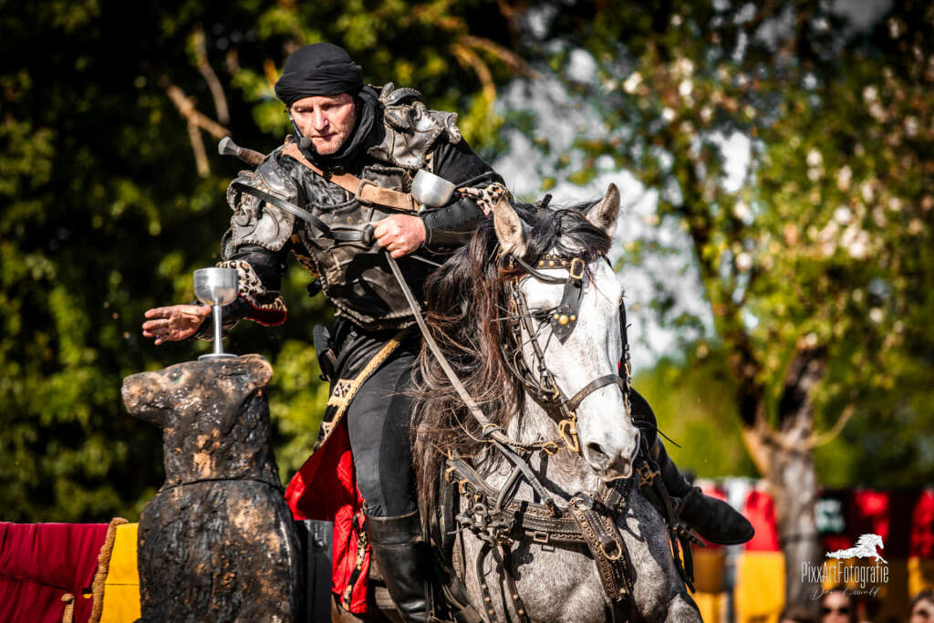 Tradition lebt! In Anlehnung an den Pferdemarkt, eine der Wurzeln der Cranger Kirmes, lockt in diesem Jahr ein besonderes Programm auf den Reiterhof „Gut Steinhausen“. Besucherinnen und Besucher erwartet dort erstmals ein viertägiges Spektakel mit Ritterturnieren, einem Mittelaltermarkt sowie Reitvorführungen. Zur Eröffnung am Donnerstag, 6. August, begrüßt Hernes Oberbürgermeister Dr. Frank Dudda das Publikum um 12 Uhr. Das gesamte Programm unweit des Cranger Kirmesplatzes dauert bis zum Sonntag, 9. August.